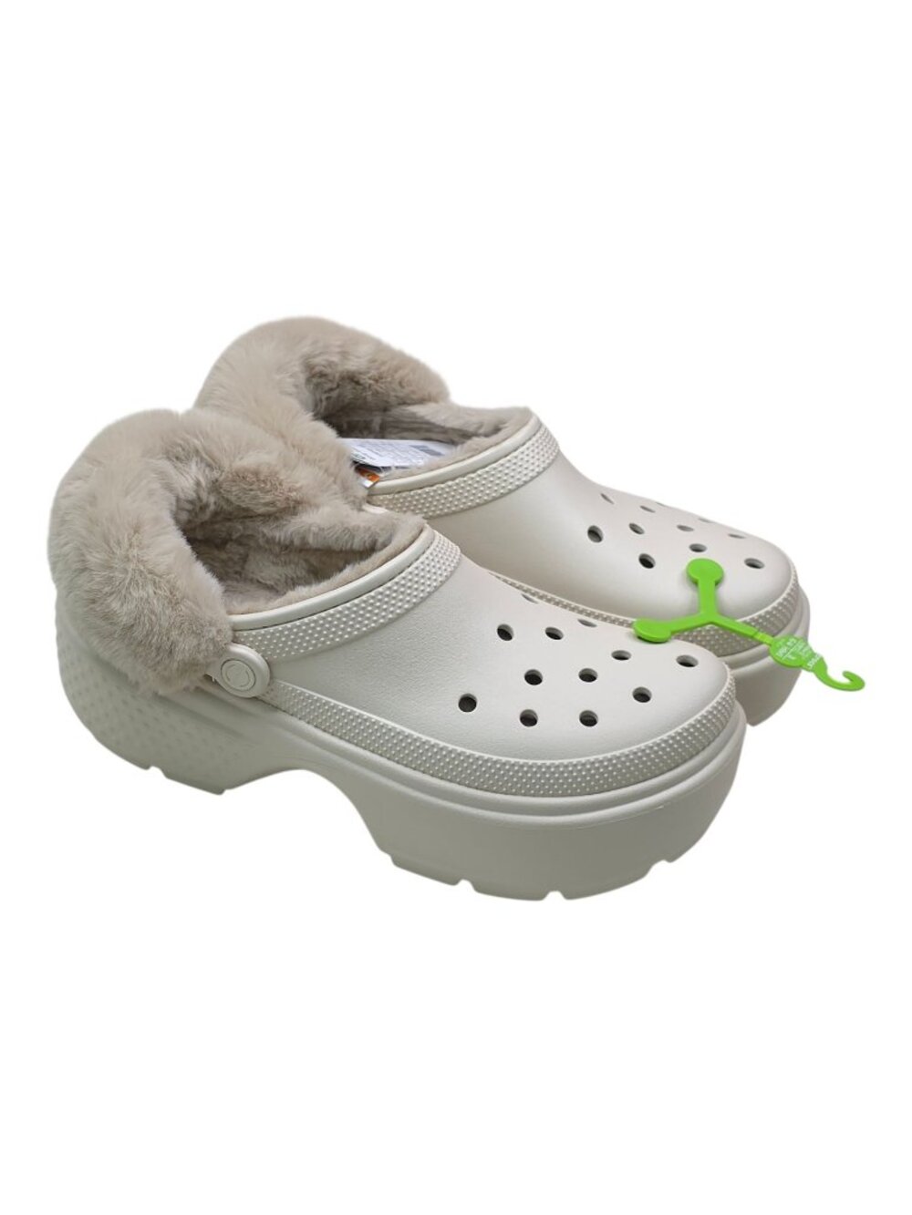 Crocs Stomp Lined Clog Faux Fur Lined Slip-On Comfort Shoe Size M10 W12 Platform